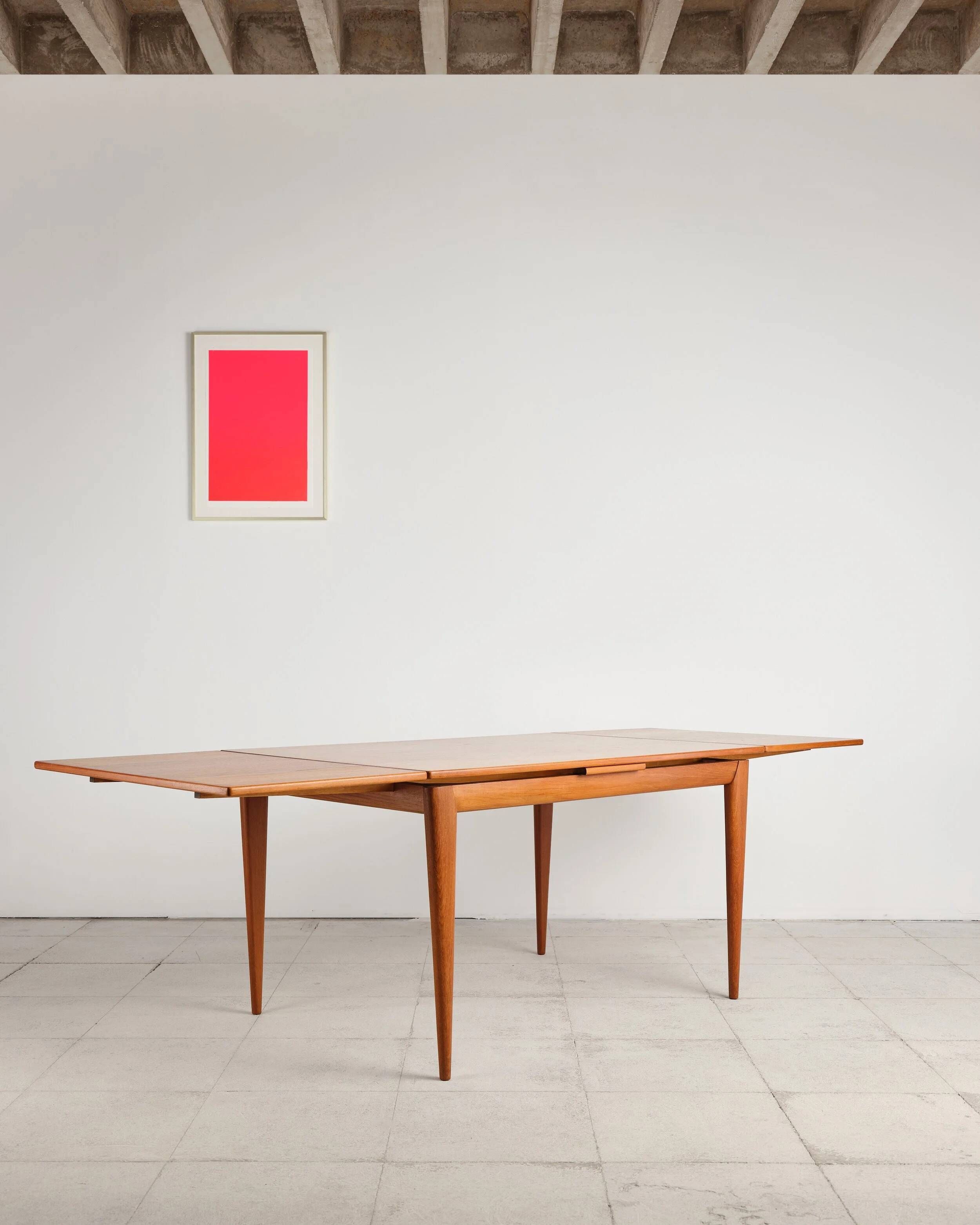 Extendable table model 12 in teak by Niels O. Møller, Denmark, 1960s