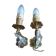 Anciennes appliques en bronze et cristal