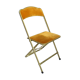 Chaise pliante en velours et métal doré