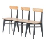 Bench seat vintage bistro chairs