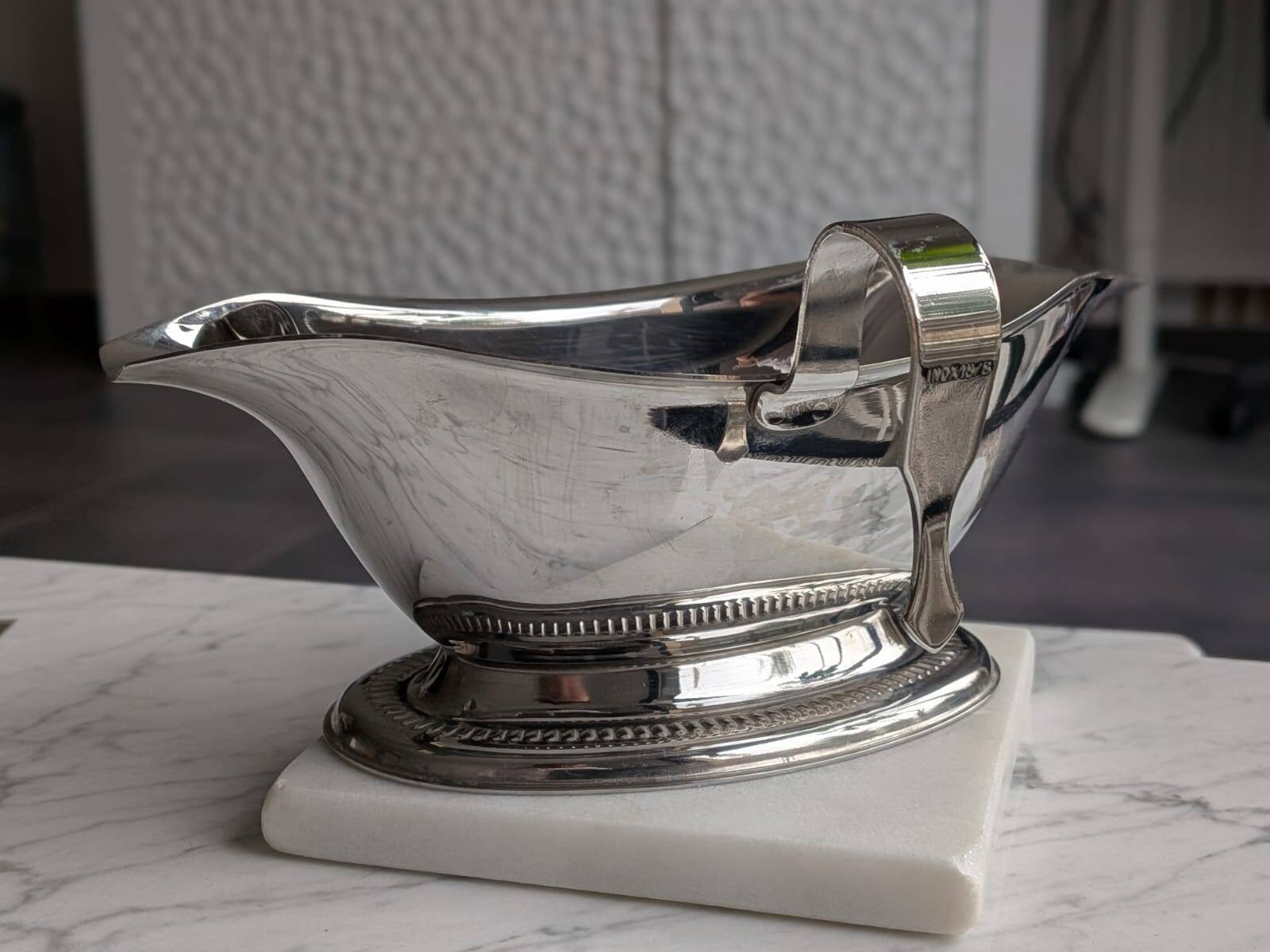 vintage fat separator sauce boat Jean Couzon - Président Collection - Stainless Steel