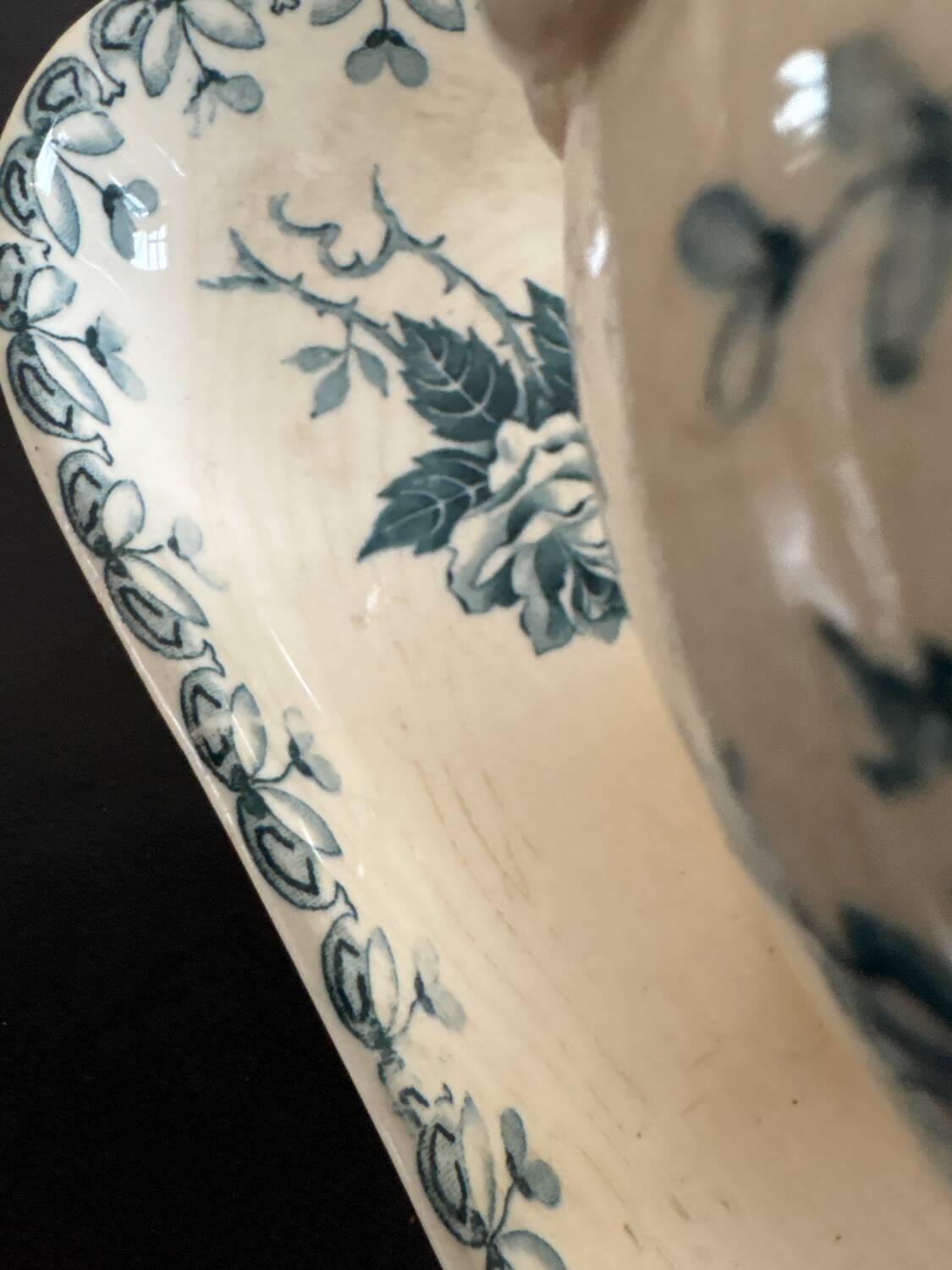 Antique ironstone sauce boat model Bostock’s from the store À la Maison Dorée in Paris.