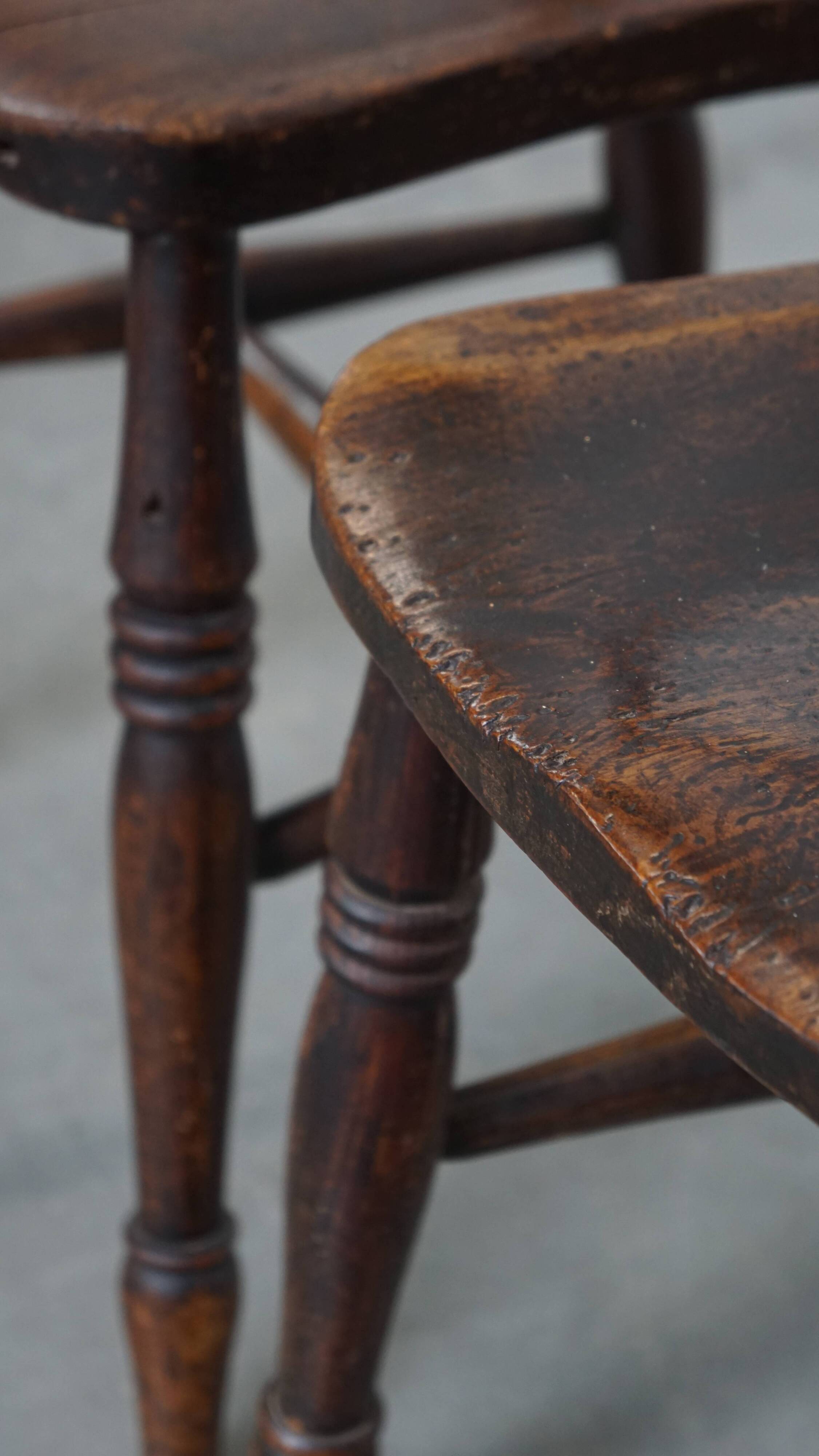 Set of 6 Antique English Oxford Dining/Kitchen Chairs