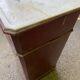 Vintage walnut and marble chest of drawers from 1920.