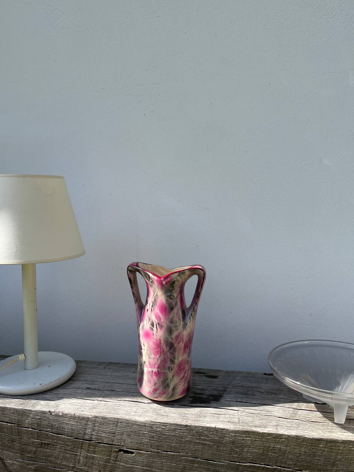 Art Deco pink ceramic vase