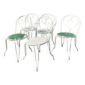 5 chaises de jardin en