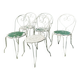 5 chaises de jardin en fer forgé ajouré