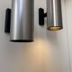 Pair of vintage wall lights, brushed metal, Bur Leucthen Germany 1970
