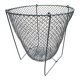 Foldable black woven metal wastepaper basket from around 1950.