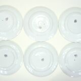 6 dinner plates - Orchies Moulin des Loups France - vintage 50s