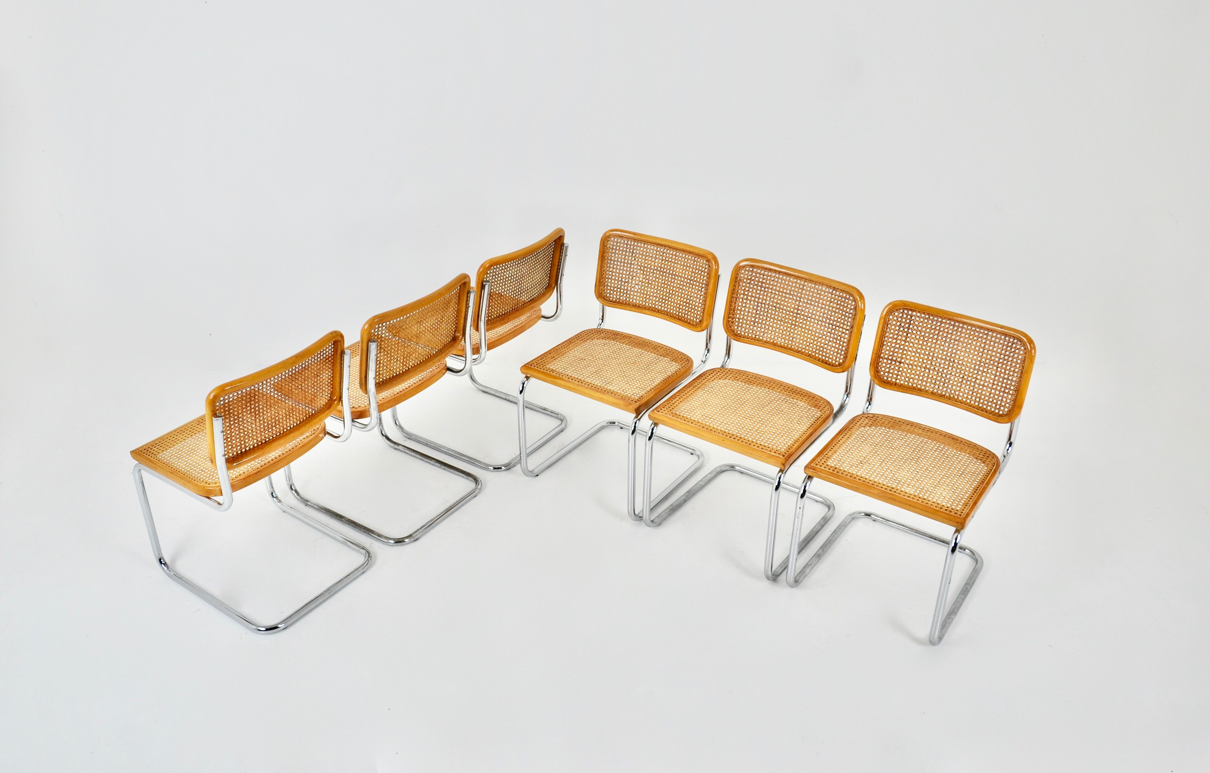 Dining chairs B32 by Marcel Breuer
