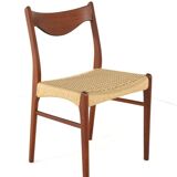 Set of 4 Arne Wahl Iversen for Glyngore papercord chairs 'Naerem'