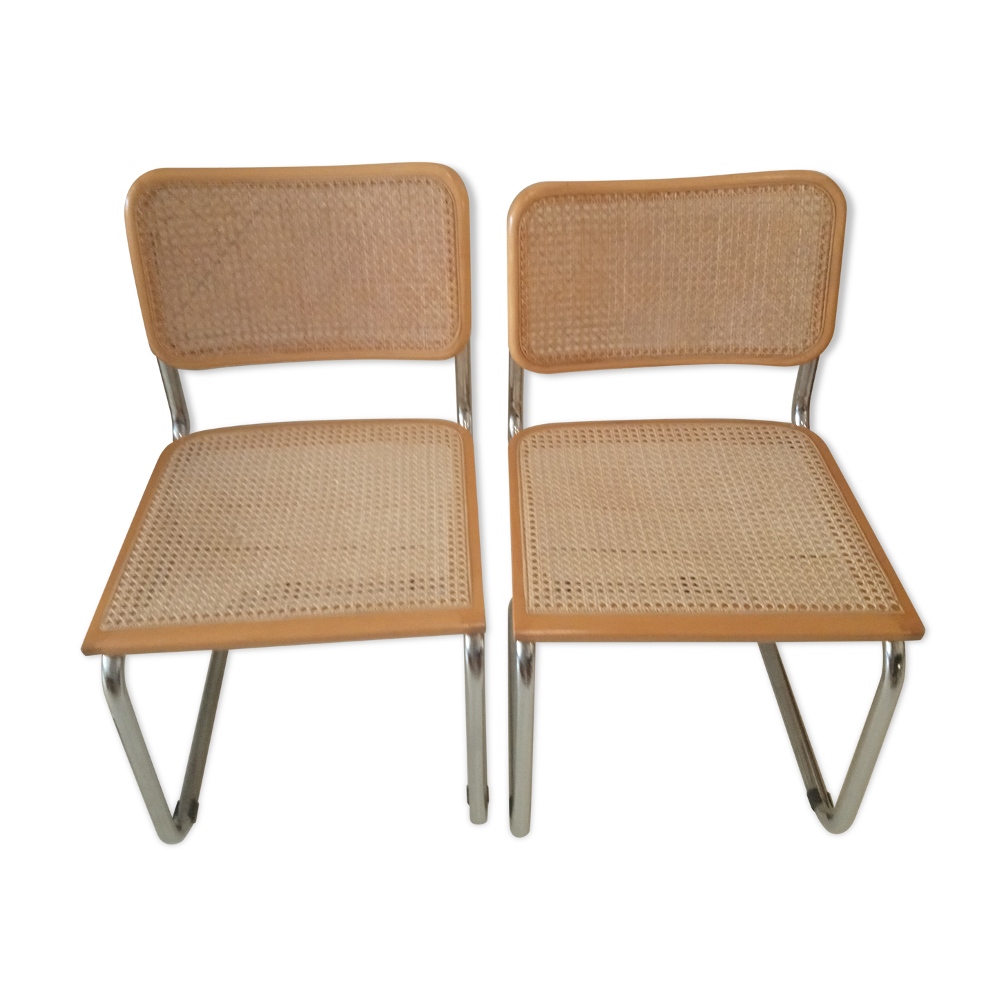 Pair of chairs B32 cesca Marcel Breuer