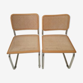 Pair of chairs B32 cesca Marcel Breuer