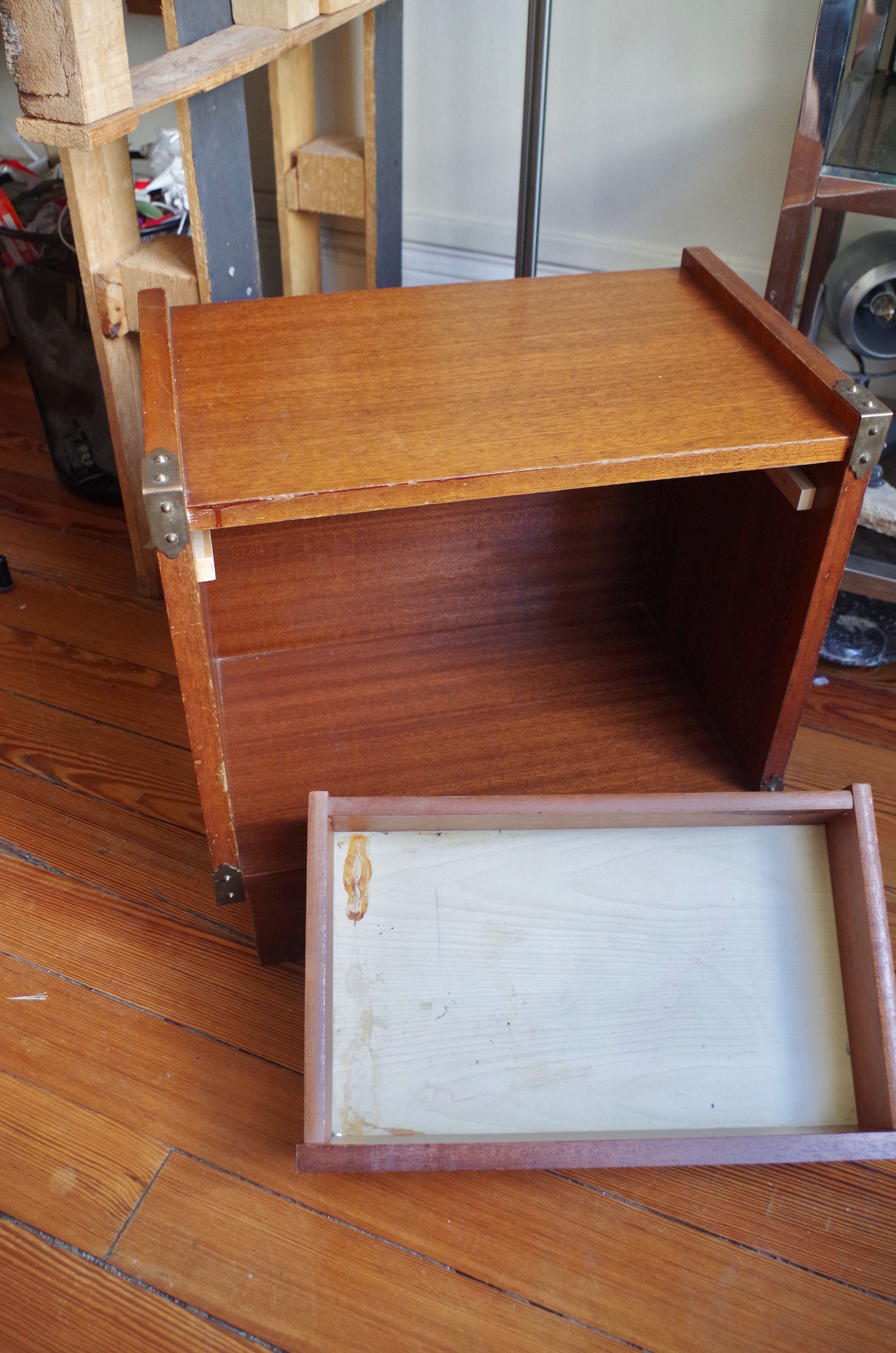 Vintage boat marine bedside table 70's