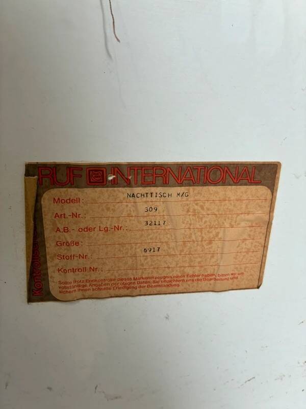 Ruf International Nightstands – Pair Mirrored Bedside Tables 1970s