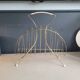 Vintage gold metal magazine rack