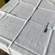 Square linen tablecloth fine days lines and squares