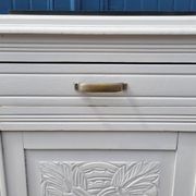 1930 Art Deco sideboard with floral motifs and marble top