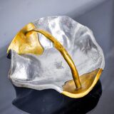 Brutalist pocket emptier by Art3, bronze and aluminum 1970, Spain