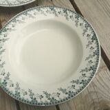 4 Hollow plates Terre de Fer in Opaque Porcelain from Gien Collection Montigny