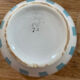 Vintage bowl with sky blue stripes