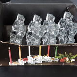 Suite 4 ashtrays candle holders glass of the 1970s puzzle