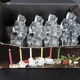 Suite 4 ashtrays candle holders glass of the 1970s puzzle