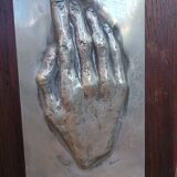 Contemporary decorative painting in wood and aluminum hand signed 1970