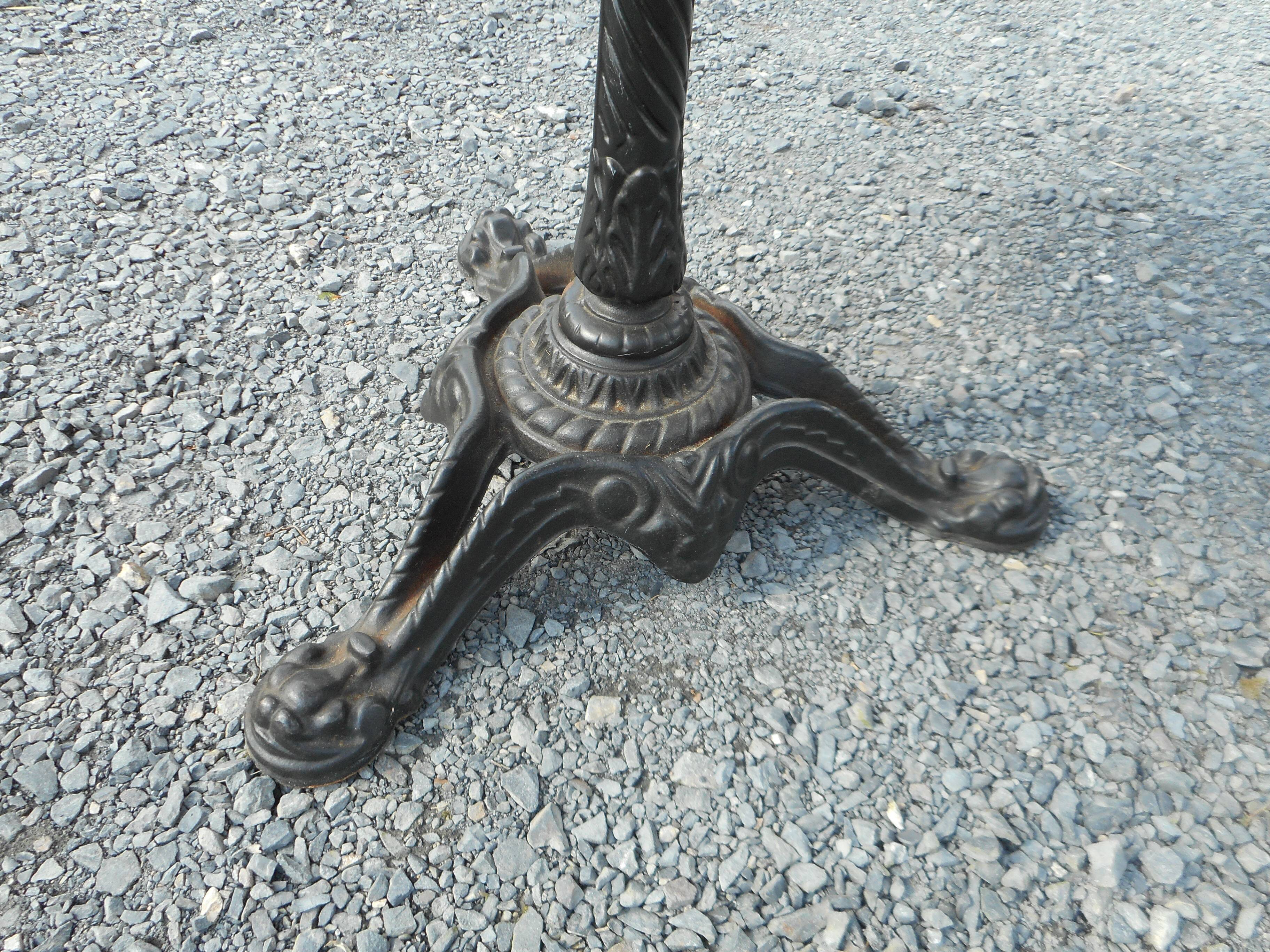 large pedestal table bistro table with marble top 90cm