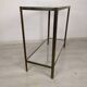Brass glass console