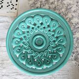 Coupe vintage en céramique tressée turquoise