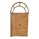 Armoire penderie en rotin pour enfant