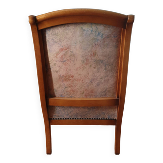 Fabric armchair with wooden frame