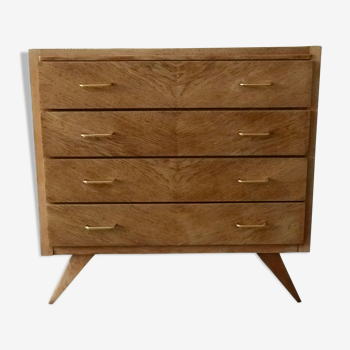 Commode scandinave d’époque années 60 pieds compas