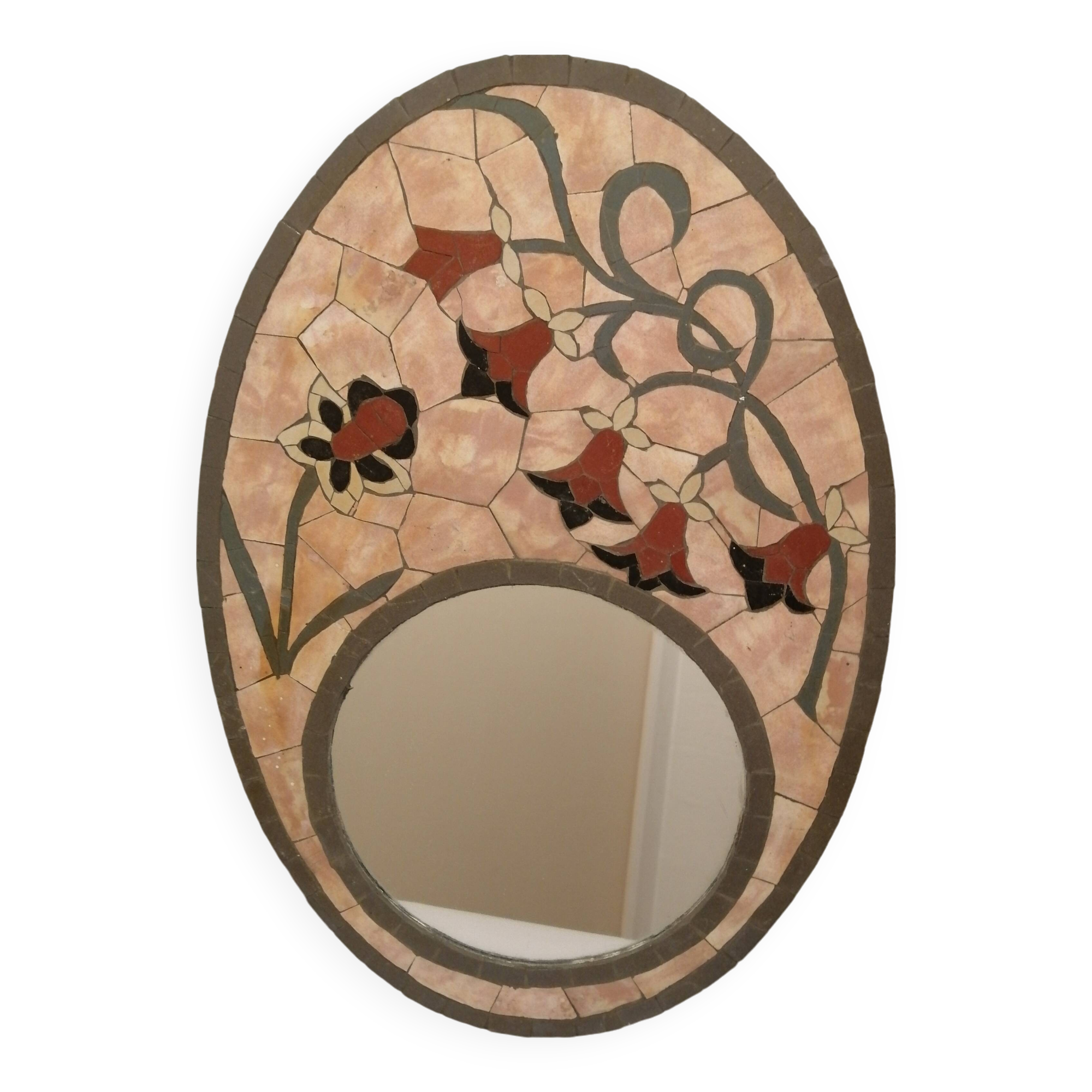 Vintage 70s mosaic mirror