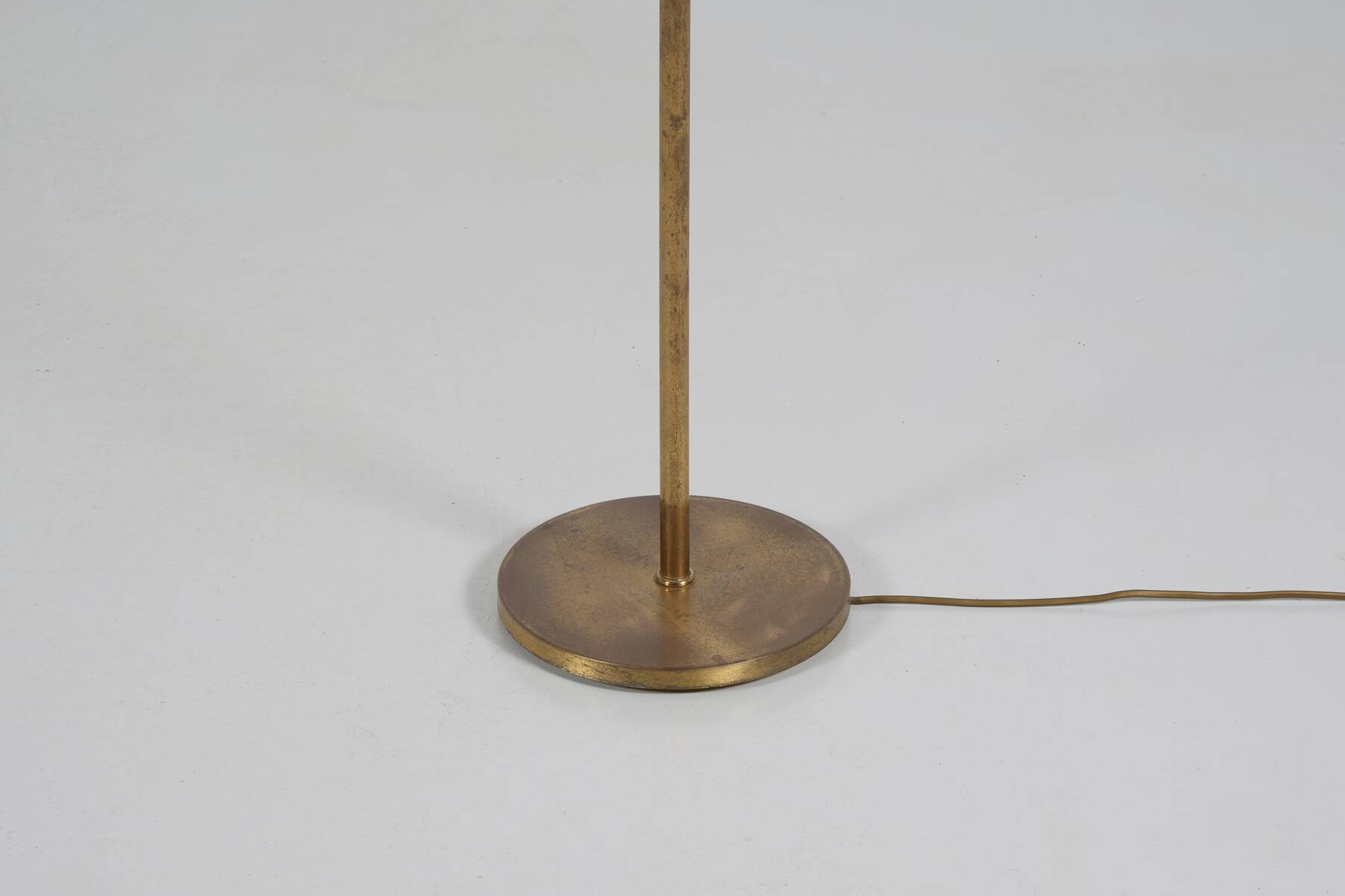 1980s patinated brass reading lamp