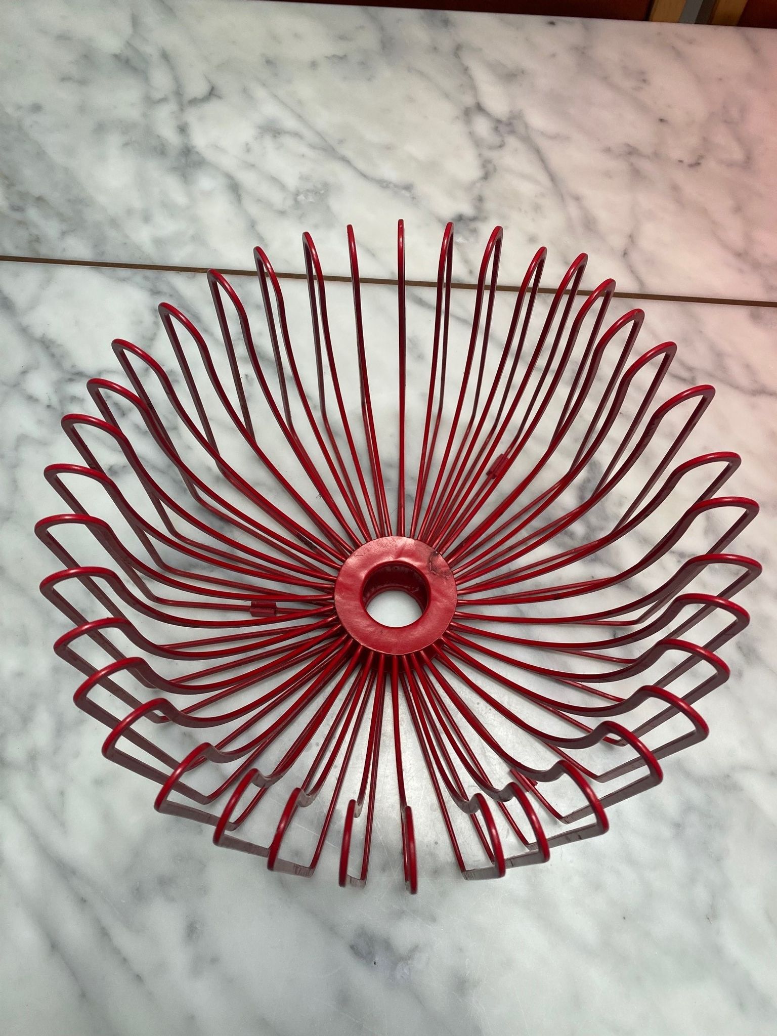 Tradig fruit basket by Ehlen Johansson red metal