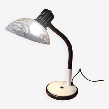 Lampe de bureau à poser métal perforé flexible