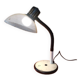 Flexible perforated metal table lamp