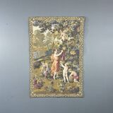 Decorative Aubusson tapestry, pastoral scene with putti.