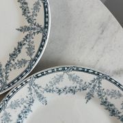 Set of 4 flat plates Creil and Montereau Labrador