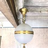 Vintage pendant light, frosted glass ball pendant light, ceiling lamp, chandelier