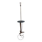 Lampe art déco laiton et verre noir 260415