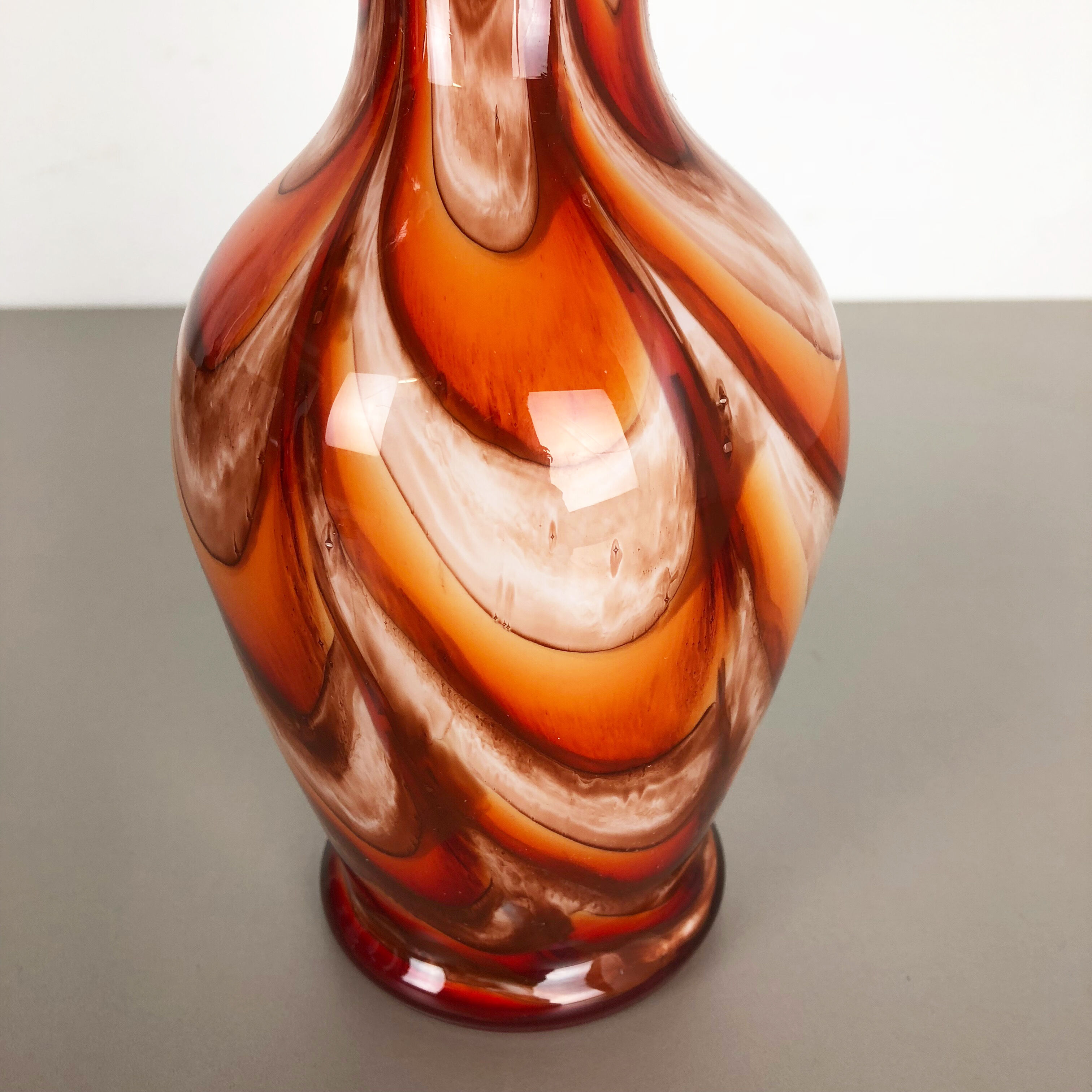 Extra Large Vintage pop art Opaline Florence Vase Design 1970s, Italy