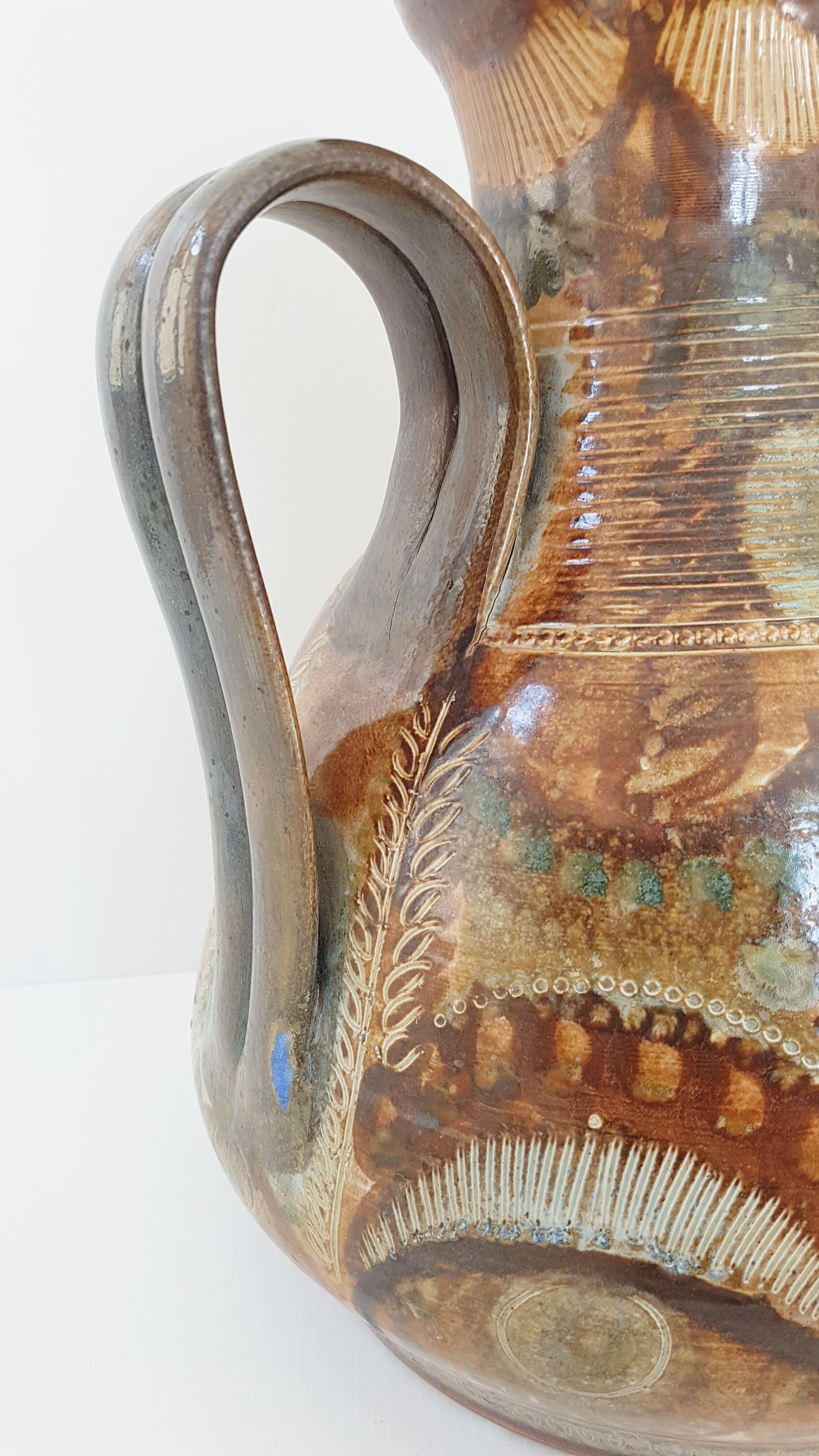 Pitcher in sandstone of Jean-Claude Courjault to cherry orchard 1970
