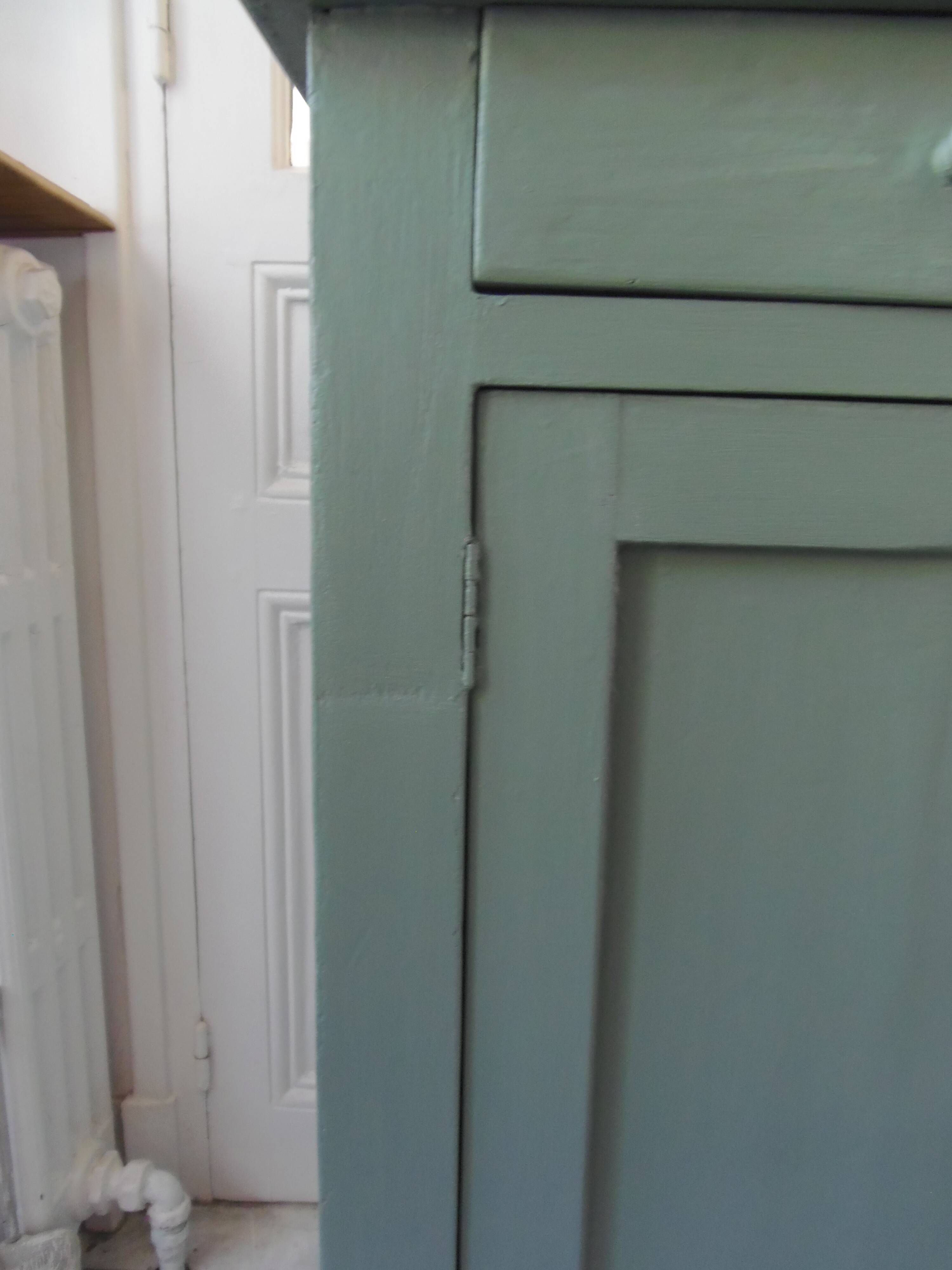 Vintage Parisian sideboard re-enchanted in smoky green