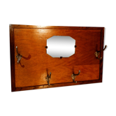 Mirror coat rack, old wood