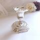 Candle holder on silver metal base Regency Style 20th West Germany