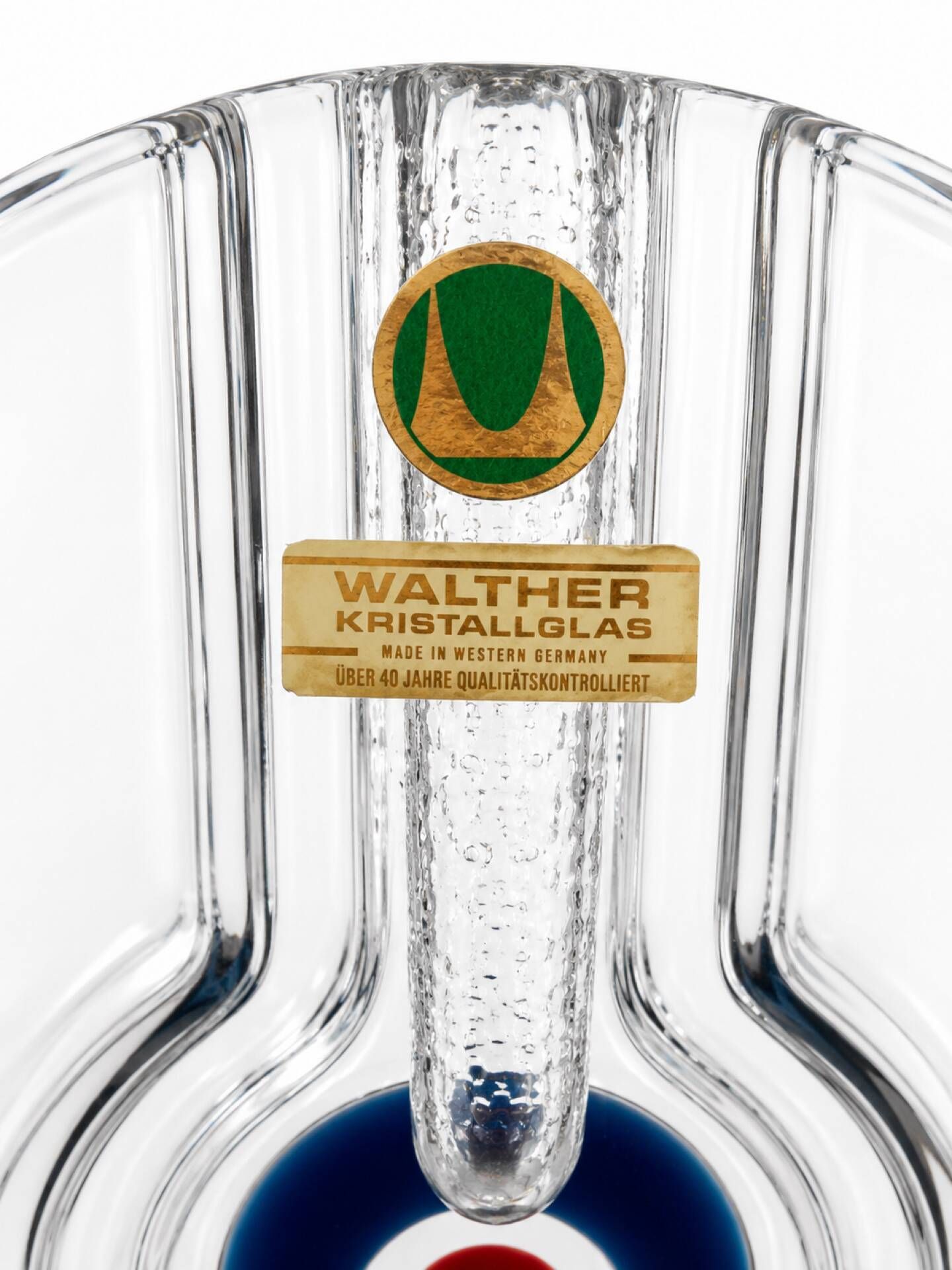 "Bulls-Eye" Soliflore Vase in Crystal - Walther Glas - Vintage 1970